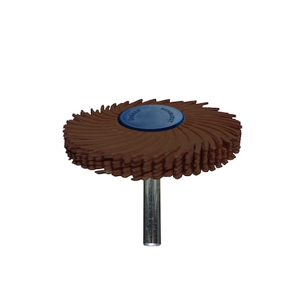 Dedeco Sunburst Radial Bristle Discs 2 in Curved Tc 6-Ply Brown 36 Grit A/O 1/4 in 1/Unit 2249